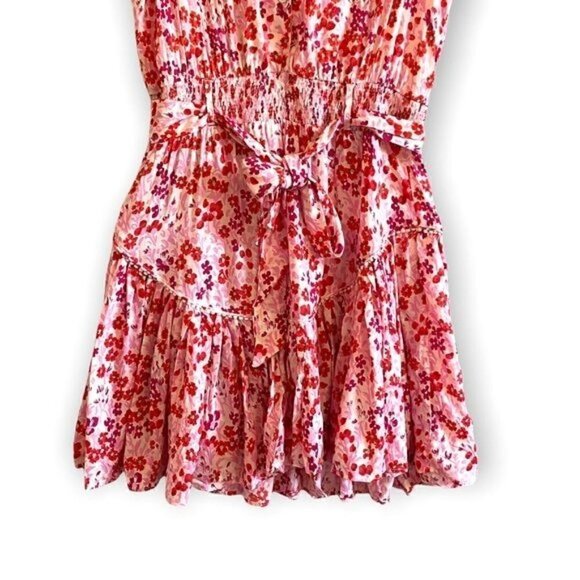 NWT Poupette St Barth Mini Dress, Felicia Floal Mini Dress, Pink Daffodil - Picture 6 of 15